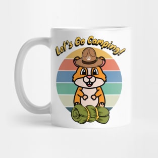 Funny hamster wants to go camping Mug